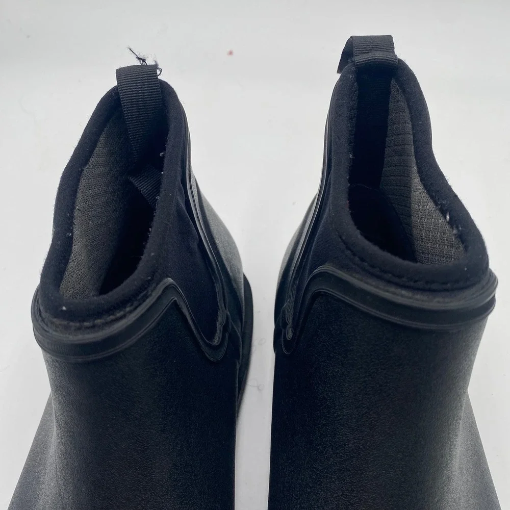 Bogs Carson Waterproof Chelsea Rain Boots Mens 10 Black Rubber 71395-001 Ankle